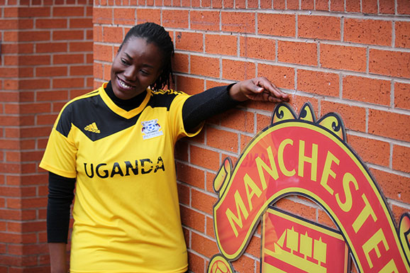 Ugandan scholar at Old Trafford Ugandan scholar at Old Trafford